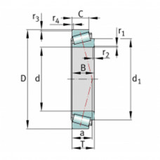 Подшипники конические роликовые NW T4DB150 фото 1